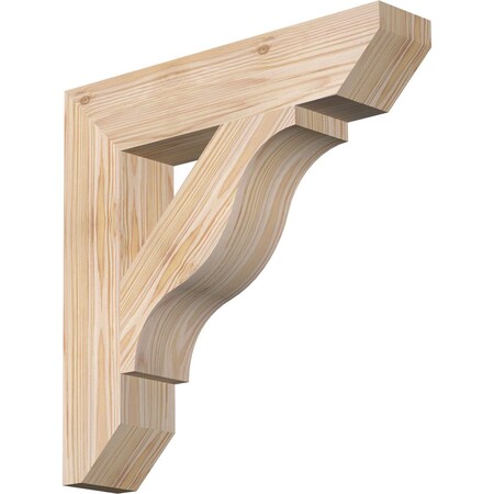 Ekena Millwork Funston Slat Smooth Bracket, Douglas Fir, 3 1/2"W x 18"D x 18"H BKT04X18X18FST06SDF